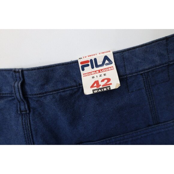 Deadstock Vintage 90s Fila Mens 42x36 Spell Out Baggy Wide Leg Skateboard Jeans - Picture 14 of 14